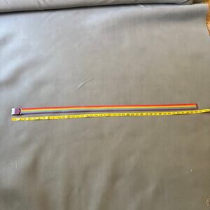 Vintage Rainbow Web Belt Purple Buckle 40” Adjustable